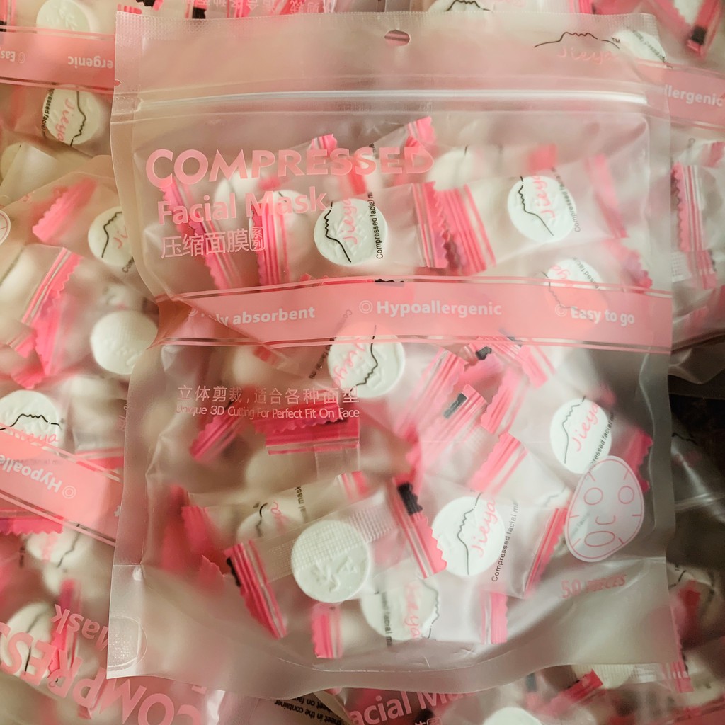 [HCM]Gói 50 viên mặt nạ nén Jieya