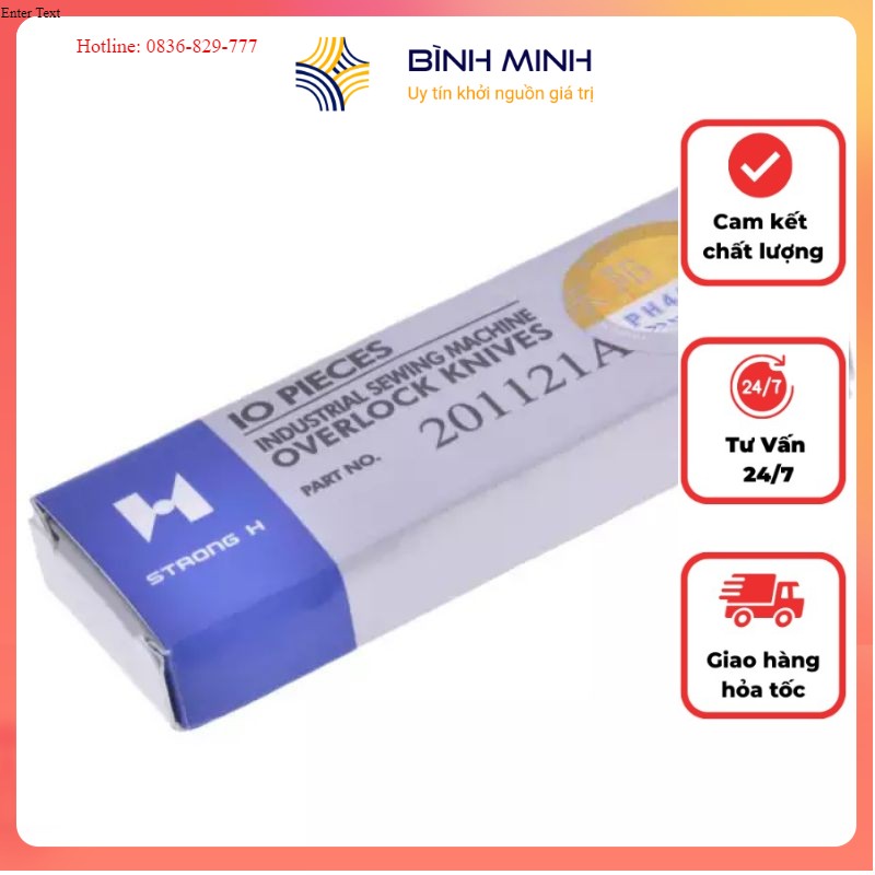 Dao trên 201121a và dao dưới 202295 dùng cho máy vắt sổ pegasus nhãn hiệu strong h