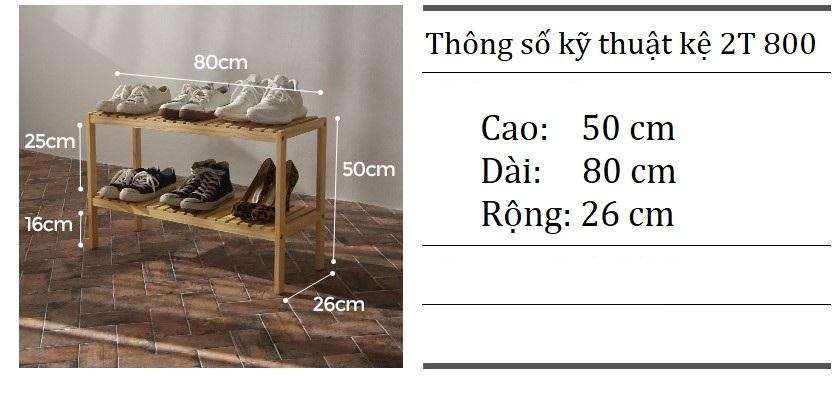 [HCM]Kệ giày dép cao 2 tầng dài 80cm