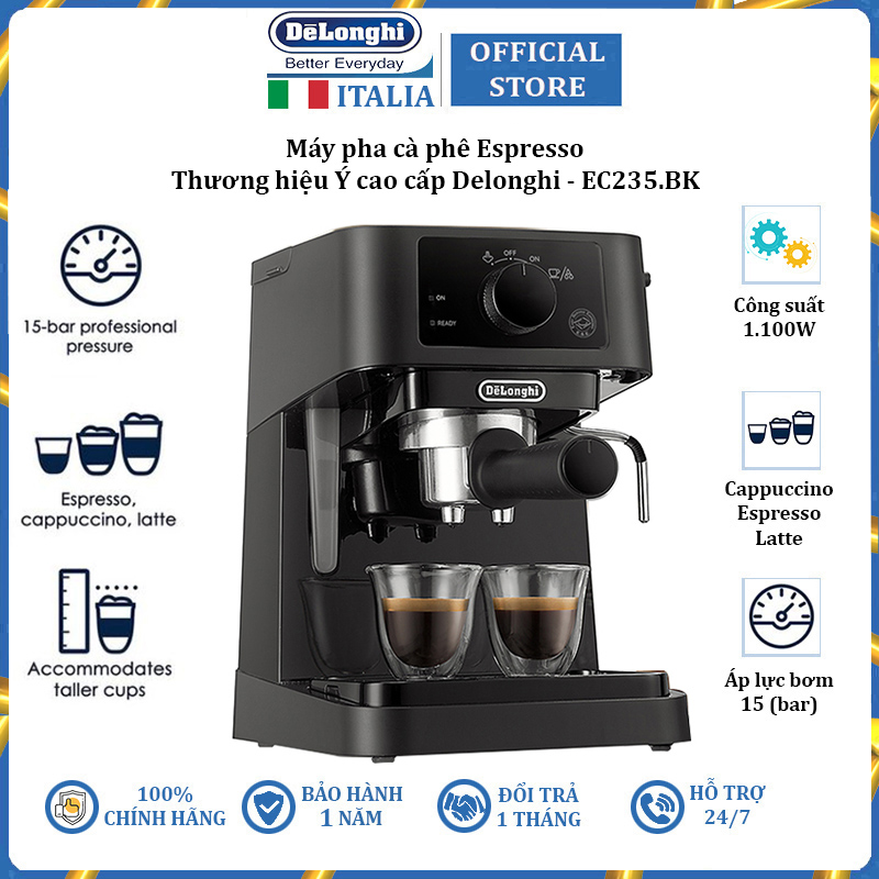 DeLonghi ec235.bk premium espresso coffee maker-1100W capacity-imported (12-month warranty)