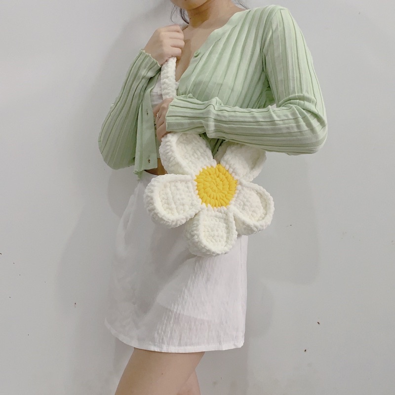 [CÓ SẴN] BLOOM FLOWER BAG - TÚI LEN BÔNG HANDMADE