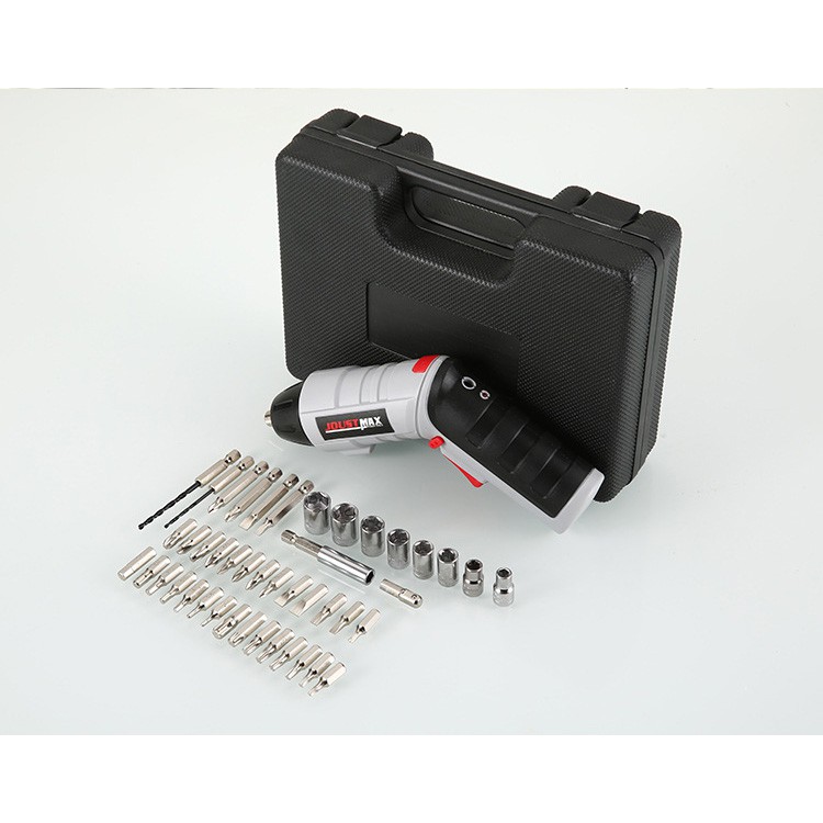 - bộ máy khoan joust max 4.2v 45 món cao cấp dùng pin nhỏ gọn nhẹ nhàng vừa tay dễ thao tác di chuyển