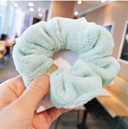 Dây Cột Tóc Scrunchies vải Lông Mềm