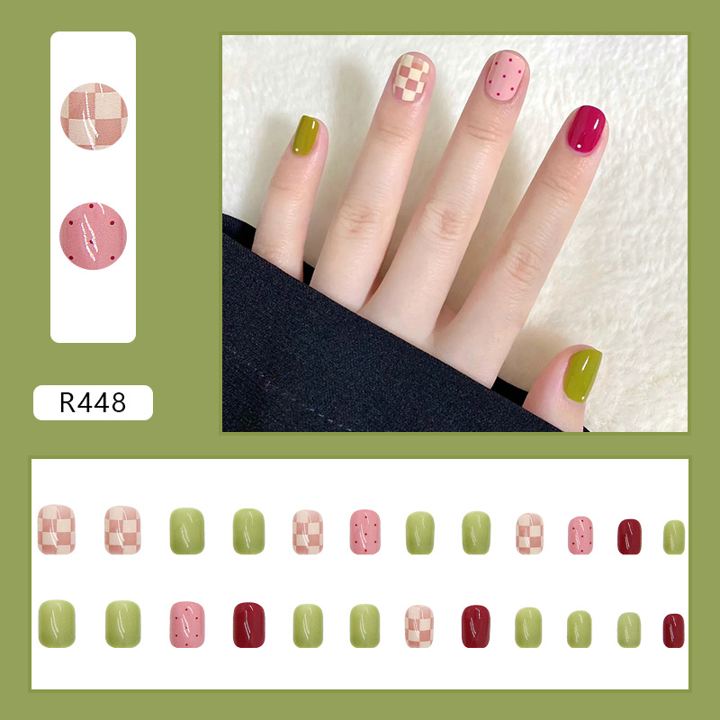 Set 24 móng tay giả làm nail AKa Store [R401-500]