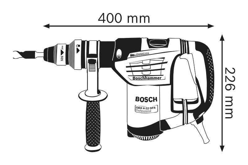 Máy Khoan Búa 900W Bosch GBH 4-32 DFR + Quà tặng áo mưa