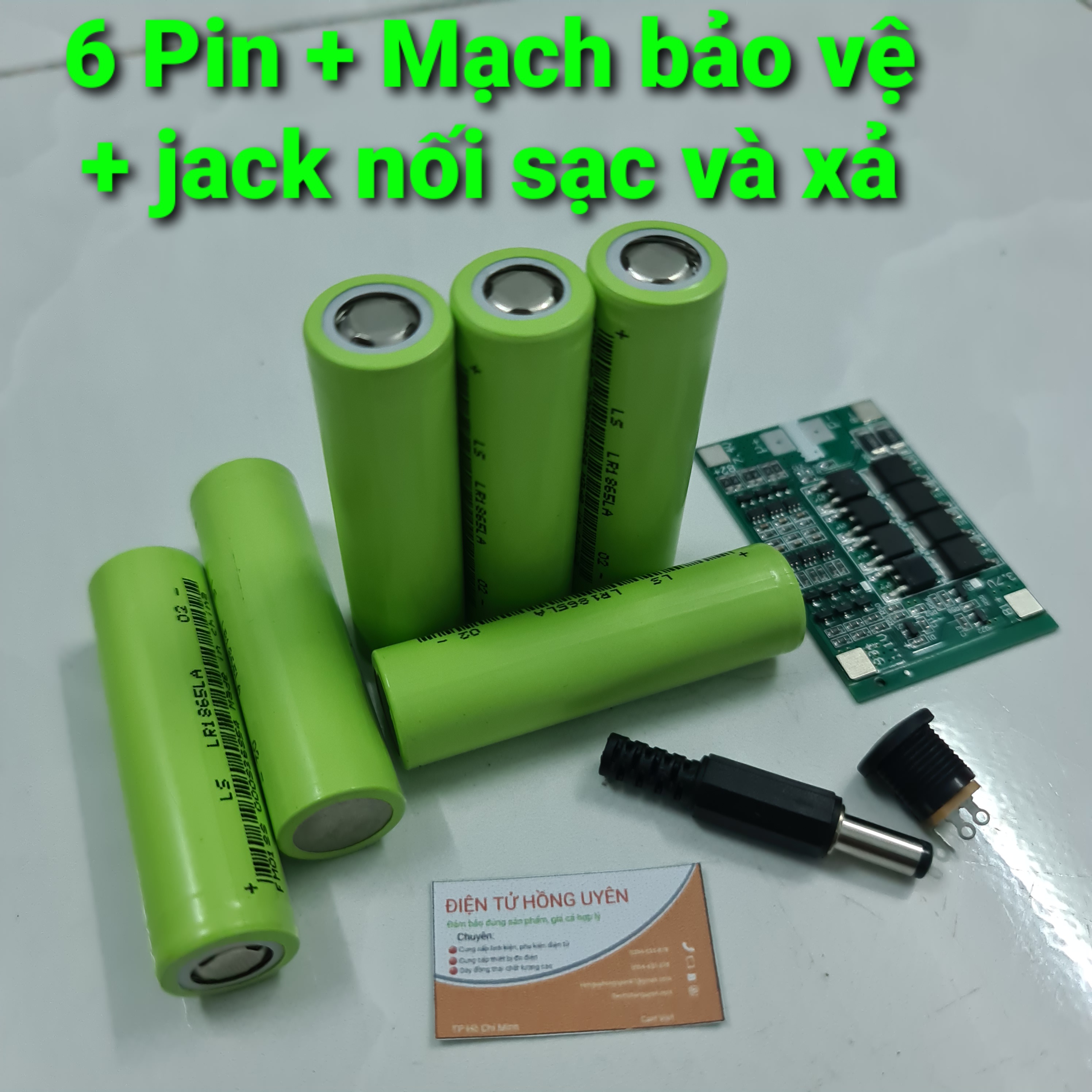 Combo 6 viên pin để làm khối thành pin 3S 12,6v 5Ah. Pin Lisen dòng xả lớn. Pin chuyên đóng pin máy khoan cắt, pin loa, pin đèn, pin quạt... Gồm 6 viên pin lithium lisen + mạch 3s bảo vệ sạc xả chống quá tải + jack đực cái