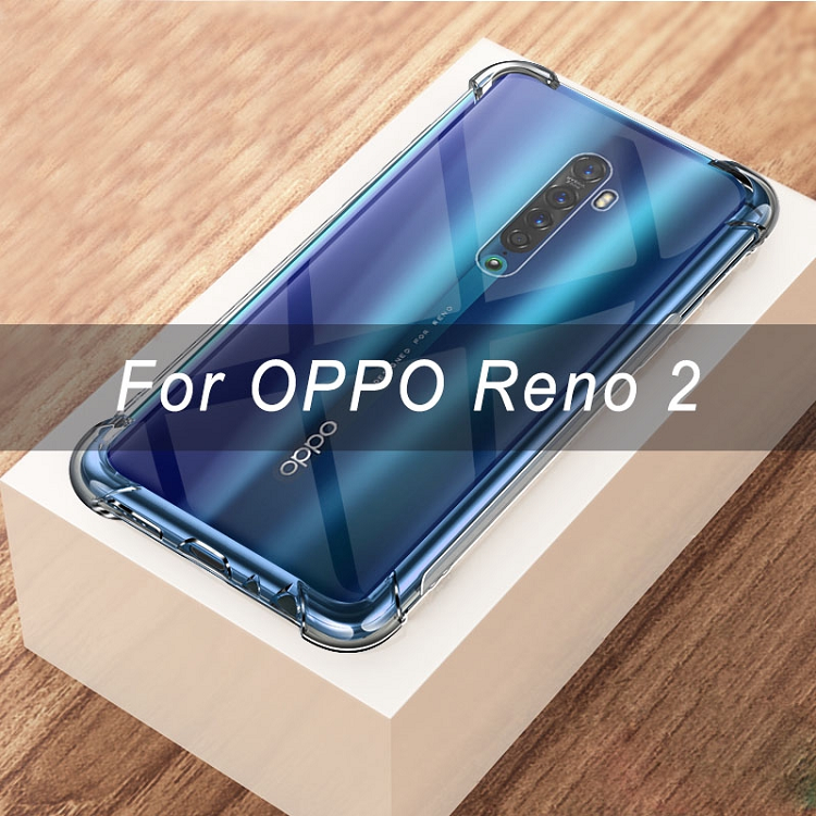 Ốp lưng Silicon dẻo trong, suốt chống sốc 4 góc cho Oppo Reno 2 / reno 2f loại 1