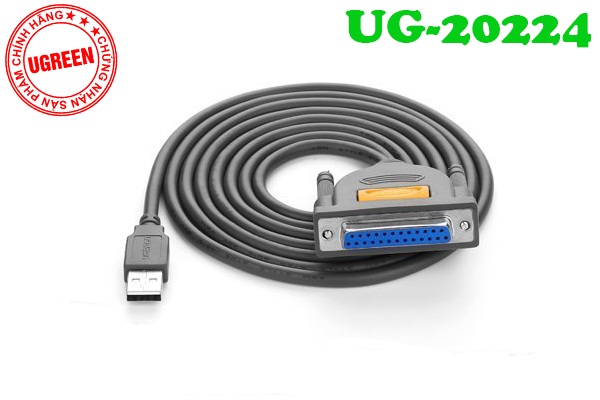 Cáp USB 2.0 to LPT DB25 dài 2m Ugreen 20224