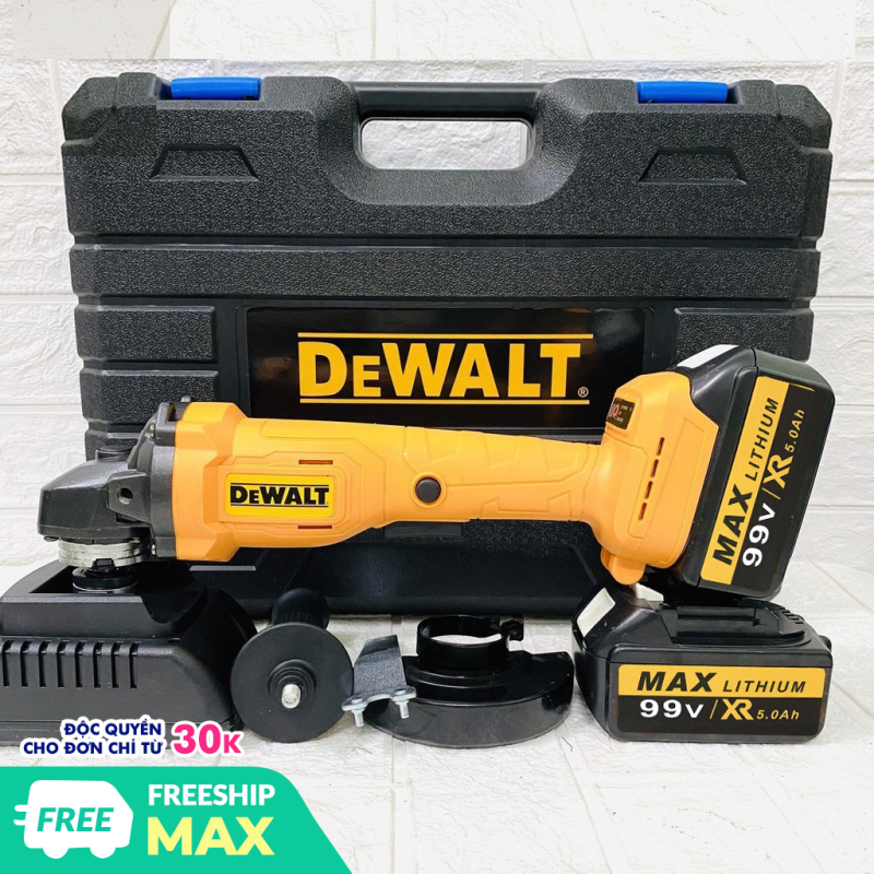 Máy mài pin DEWALT 99V không chổi than - Máy cắt sắt dùng Pin Dewatl 99V - 2 PIN 10 CELL