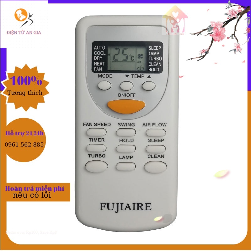 Điều khiển điều hòa Fujiaire -remote máy lạnh Fujiaire 2 chiều _