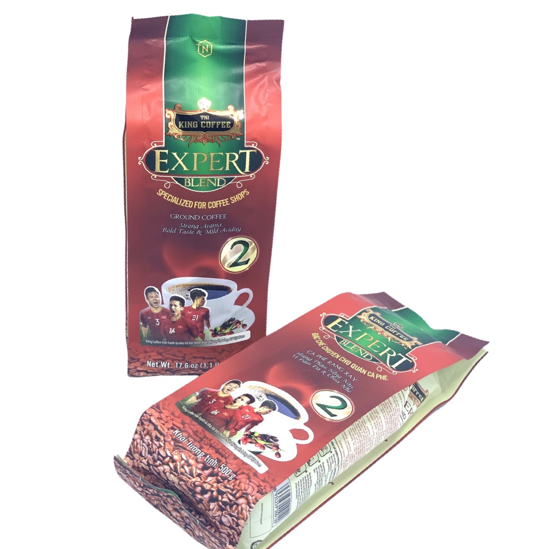 Combo 2 Gói Cà phê rang xay King Coffee Expert Blend 2 (500g/Bịch)