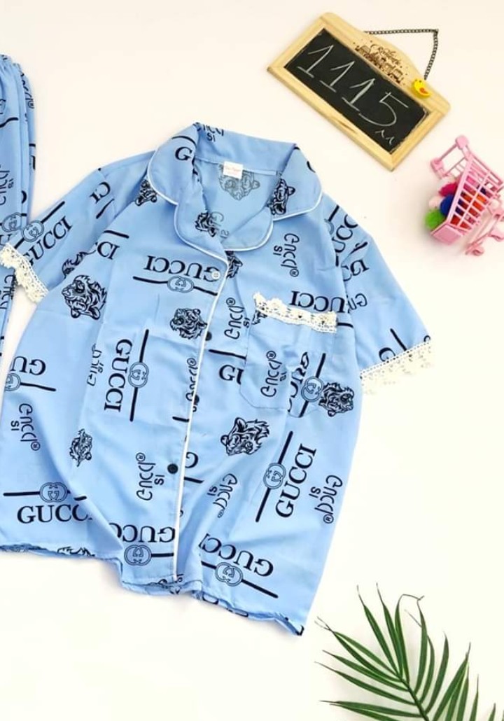 Pijama kate lụa ngắn guci