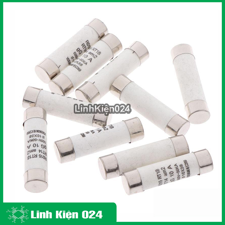 Hộp 20 Cầu Chì Sứ 10x38mm (Xịn)