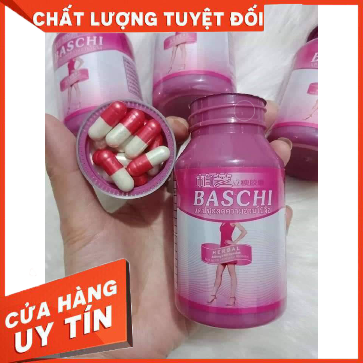 Viên uống giảm cân baschi hồng - hàng thái chính hãng công ty - mẫu mới- thái lan - 40 viên