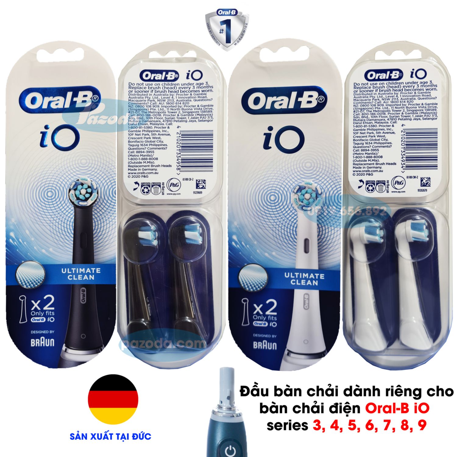 Đầu bàn chải điện Oral-B iO Ultimate Clean (đầu thay cho bàn chải điện Oral-B iO)