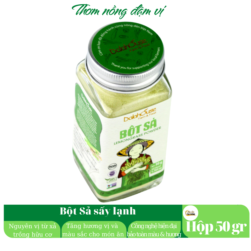Bột sả Dalahouse  50gr - Bột sả hữu cơ sấy lạnh nghiện mịn tiện lợi, thơm nồng, đậm vị