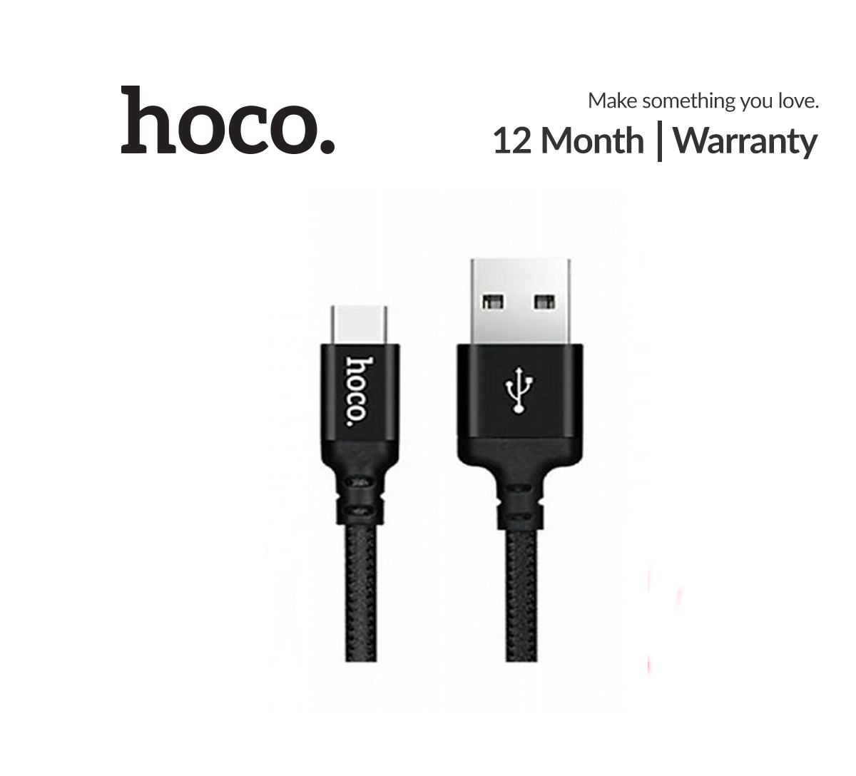 Cáp sạc nhanh và truyền dữ liệu Type C Hoco X14 dành cho Samsung/Oppo/Huawei Hỗ trợ sạc nhanh 2A Max dây bọc dù chống rối dài 1m