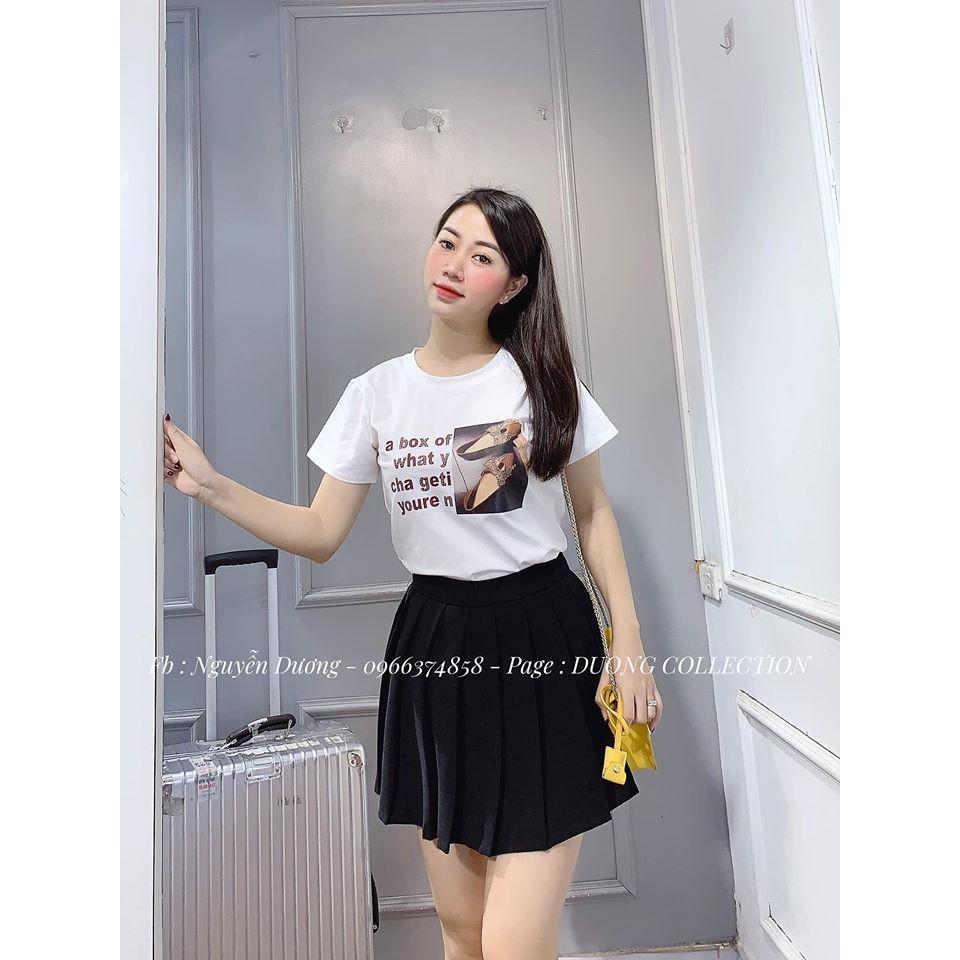 Chân váy xếp ly dáng ngắn