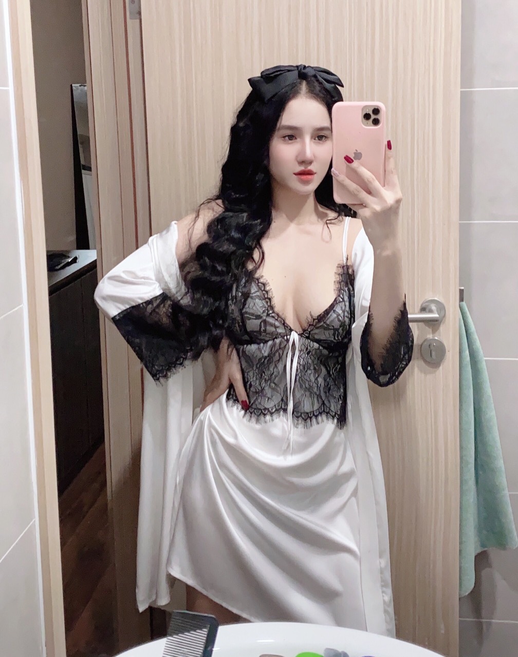 Đầm ngủ sexy lụa tơ tằm cao cấp - mát mẻ