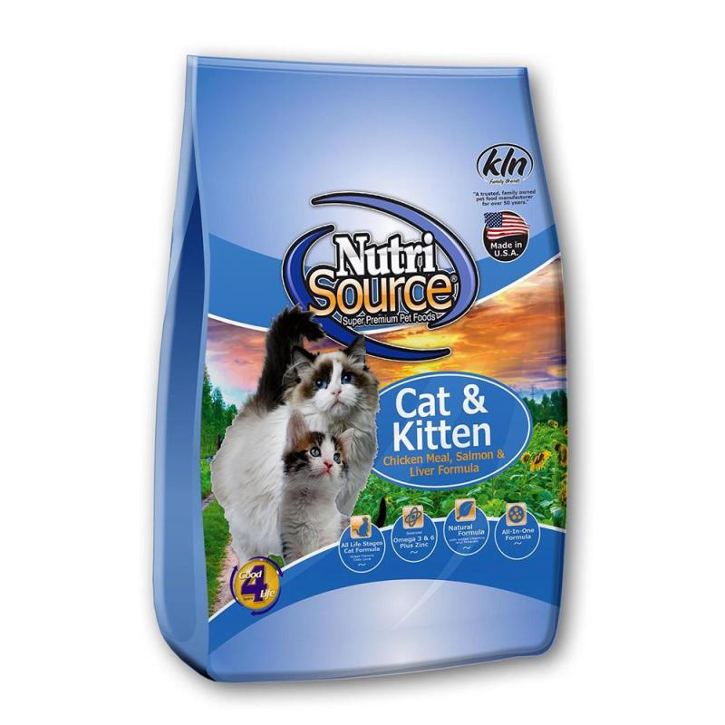 Thức ăn cho mèo và mèo con NutriSource Chicken, Salmon & Liver