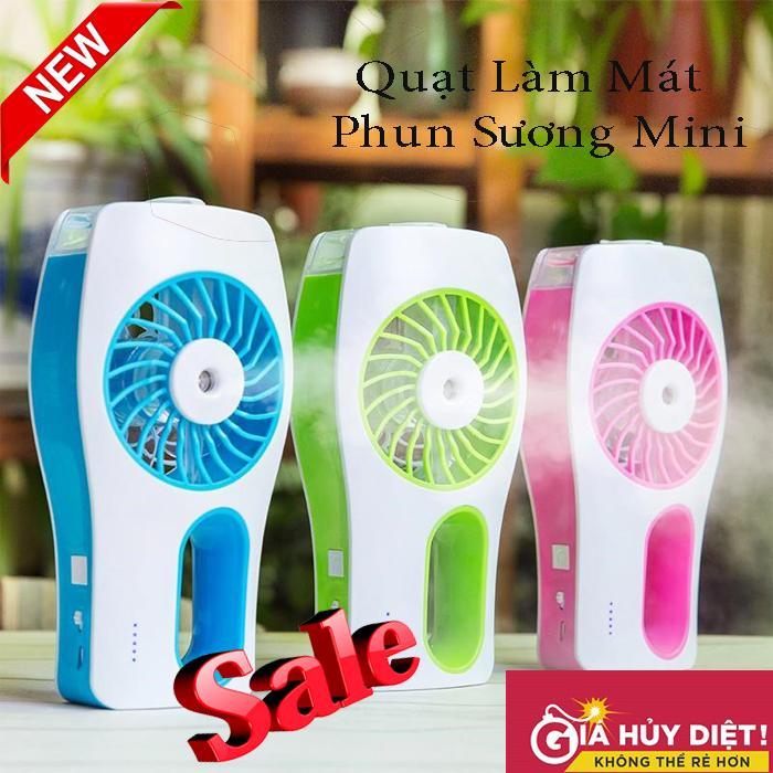 Quạt phun sương giá rẻ, quạt mini cầm tay, máy làm mát hơi nước cao cấp, quạt phun sương làm mát mini, nhiều màu sắc trẻ trung, bền đẹp,nhỏ gọn, tiện dụng, mang đi mọi nơi bảo hành 1 đổi 1 toàn quốc