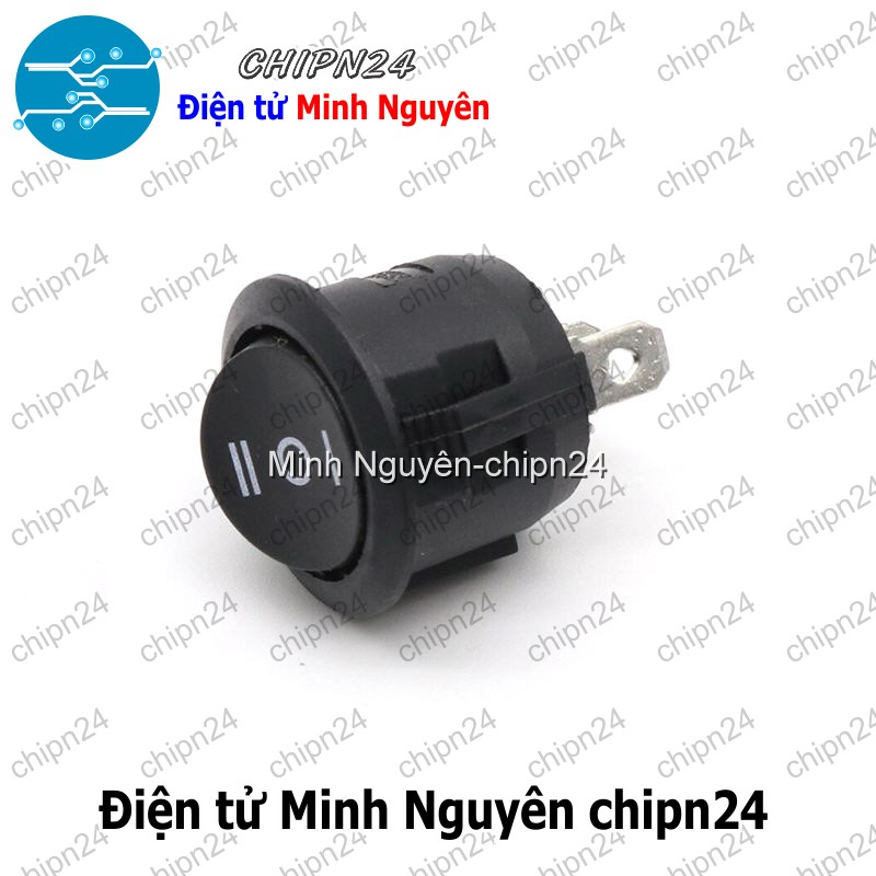 [2 cái] (F98.7) Công tắc Tròn 20MM Đen 3 Chân 3 Vị Trí (6A 250VAC) (CTTD3C) - HH005624