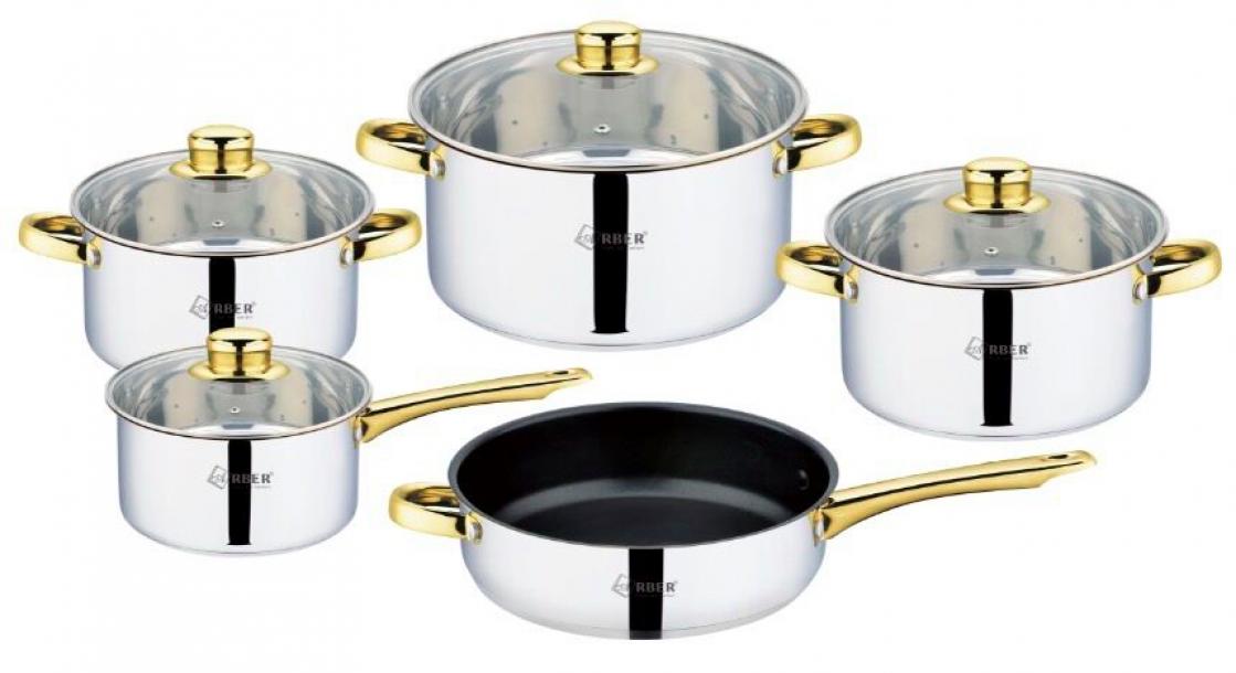 Bộ nồi inox arber an05gold