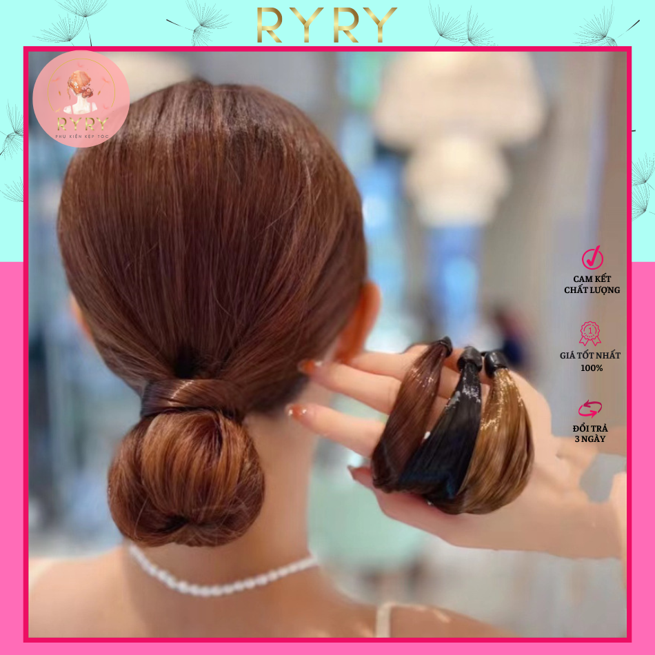 Dây cột tóc hình tóc giả bằng sợi tổng hợp độc đáo