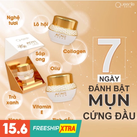 Quế Hoa Mụn Queenie Skin - Kem Chấm Mụn Đậu Đen, Mụn Ẩn, Giảm Thâm Mụn