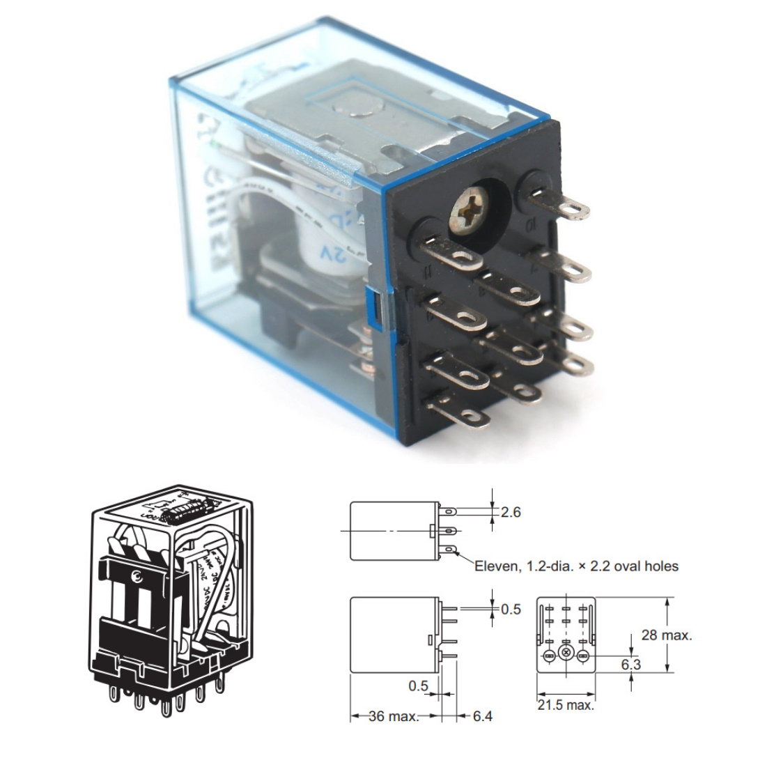 RELAY TRUNG GIAN MY3N-J 12V 5A 11 CHÂN
