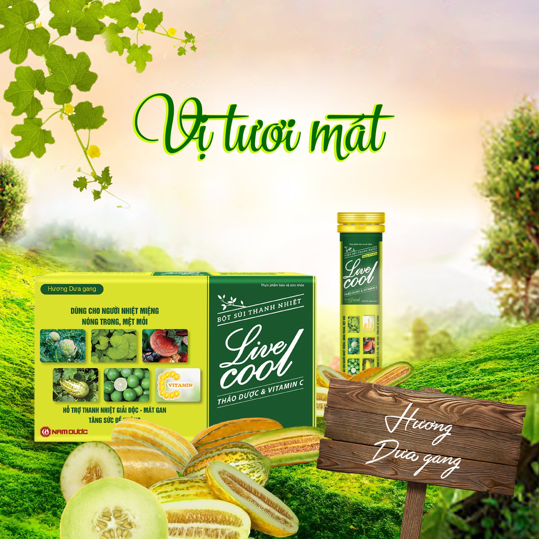 Bột sủi thanh nhiệt LIVECOOL Nam Dược (Hộp 10 gói) [livercool, live cool, liver cool]