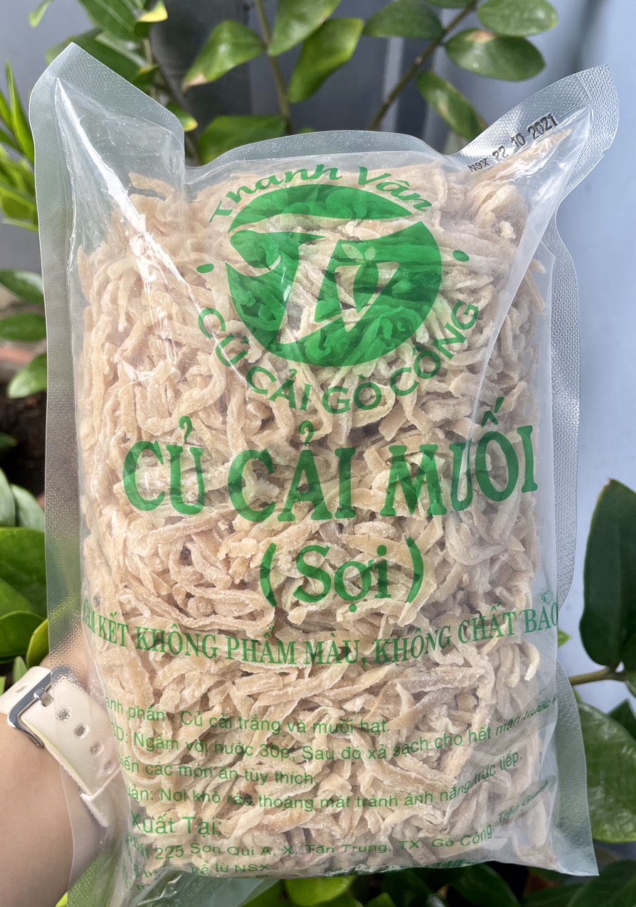 Củ cải muối (xá bấu) cắt sợi Gò Công - 500gr
