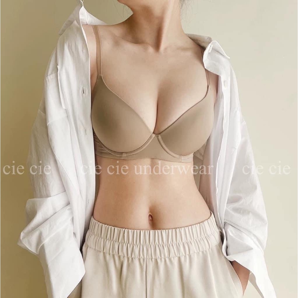 Áo lót dáng trơn cup chéo mút mỏng có gọng 0312