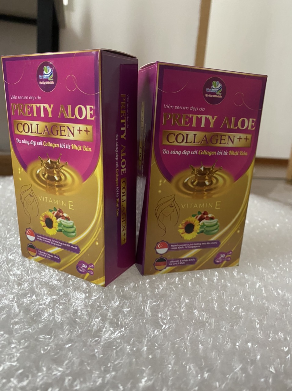 VIÊN Vitamin E BÔI DƯỠNG DA  PRETTY ALOE
