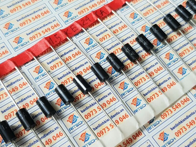 [Combo 20 chiếc] Diode TVS 1.5KE24CA 1500W 24V DO-201AD