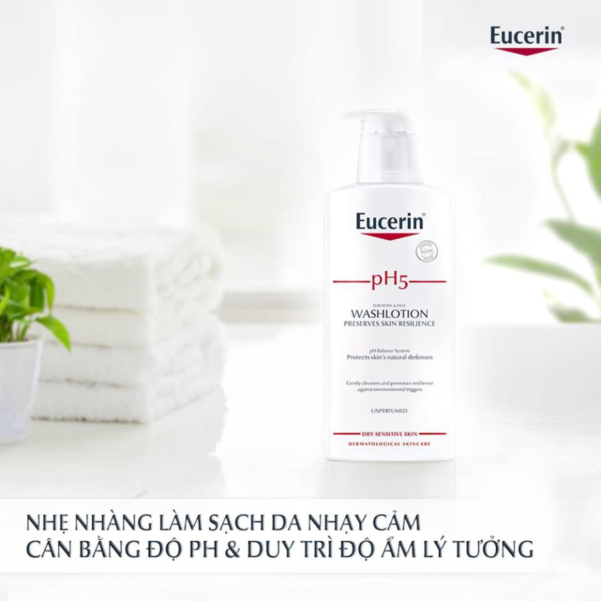 Sữa tắm dạng gel pH5 cho da nhạy cảm  Không mùi Eucerin pH5 Washlotion