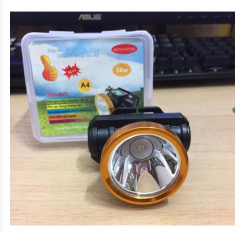 •	Đèn pin đội đầu A4 30w chiếu xa cực sáng loại 1