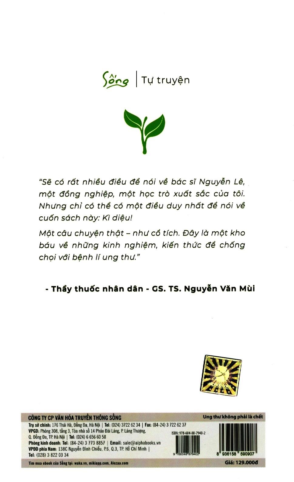 Sách - Ung thư không phải là chết
