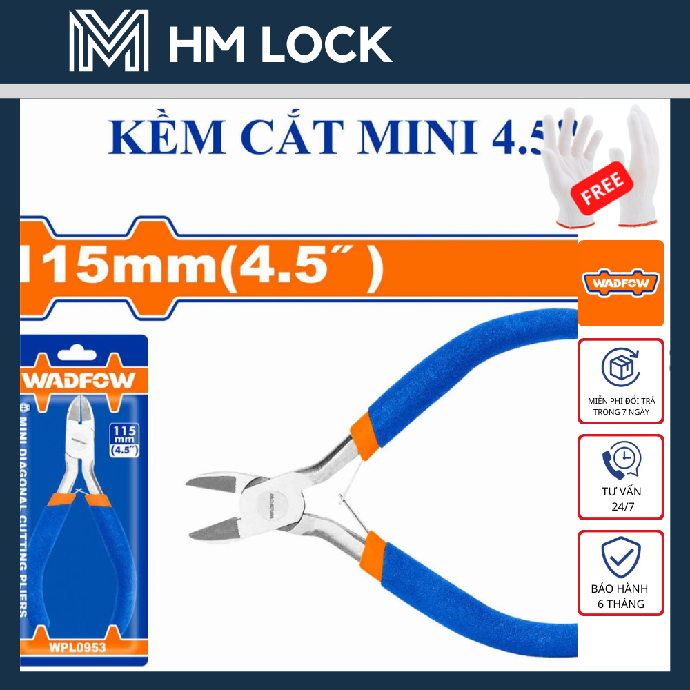 Kềm cắt mini 4.5 inch wadfow - hàng chính hãng - wpl0953 - hm lock