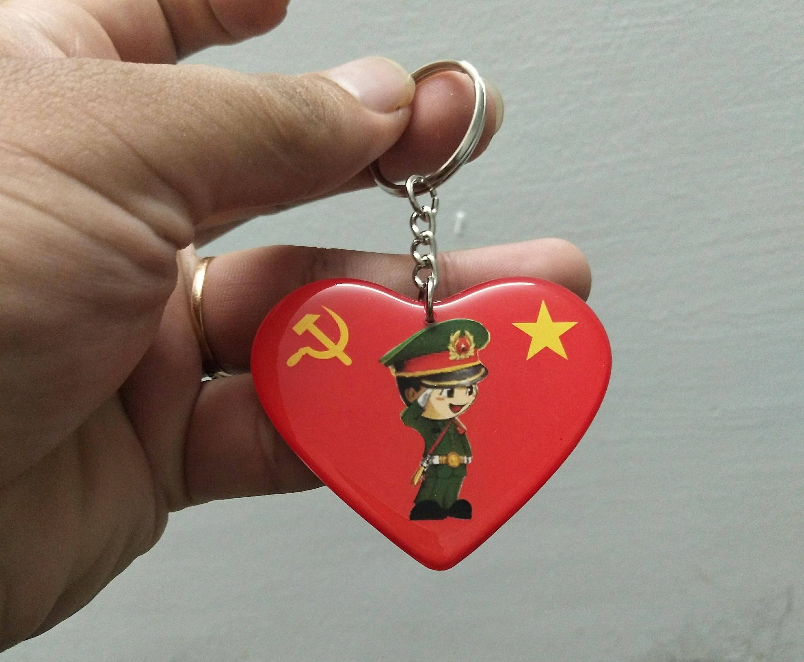 [HCM]Móc Khóa Trái Tim Tôi Yêu Lính Cute