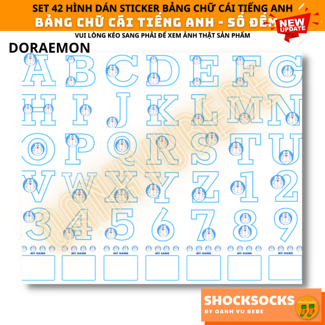 🔥42 HÌNH DÁN STICKER BẢNG CHỮ CÁI ABC 🔥