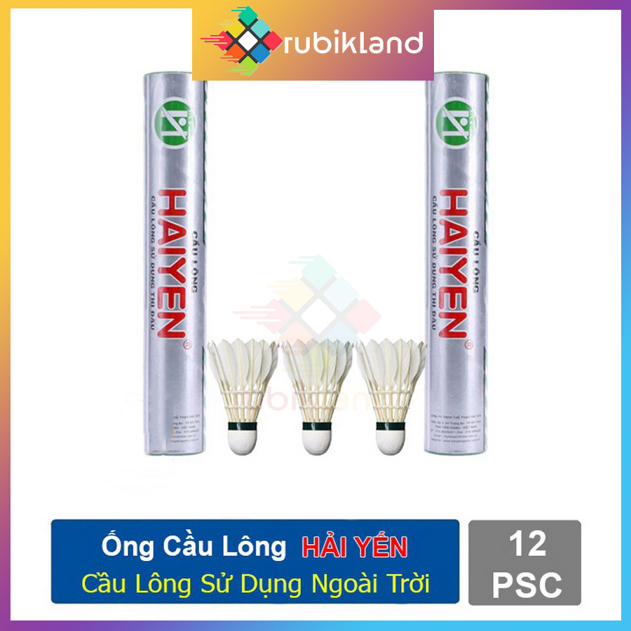 Ống cầu lông hải yến chính hãng chất lượng cao 6 12 trái cầu lông dùng tập luyện thi đấu phụ kiện thể thao