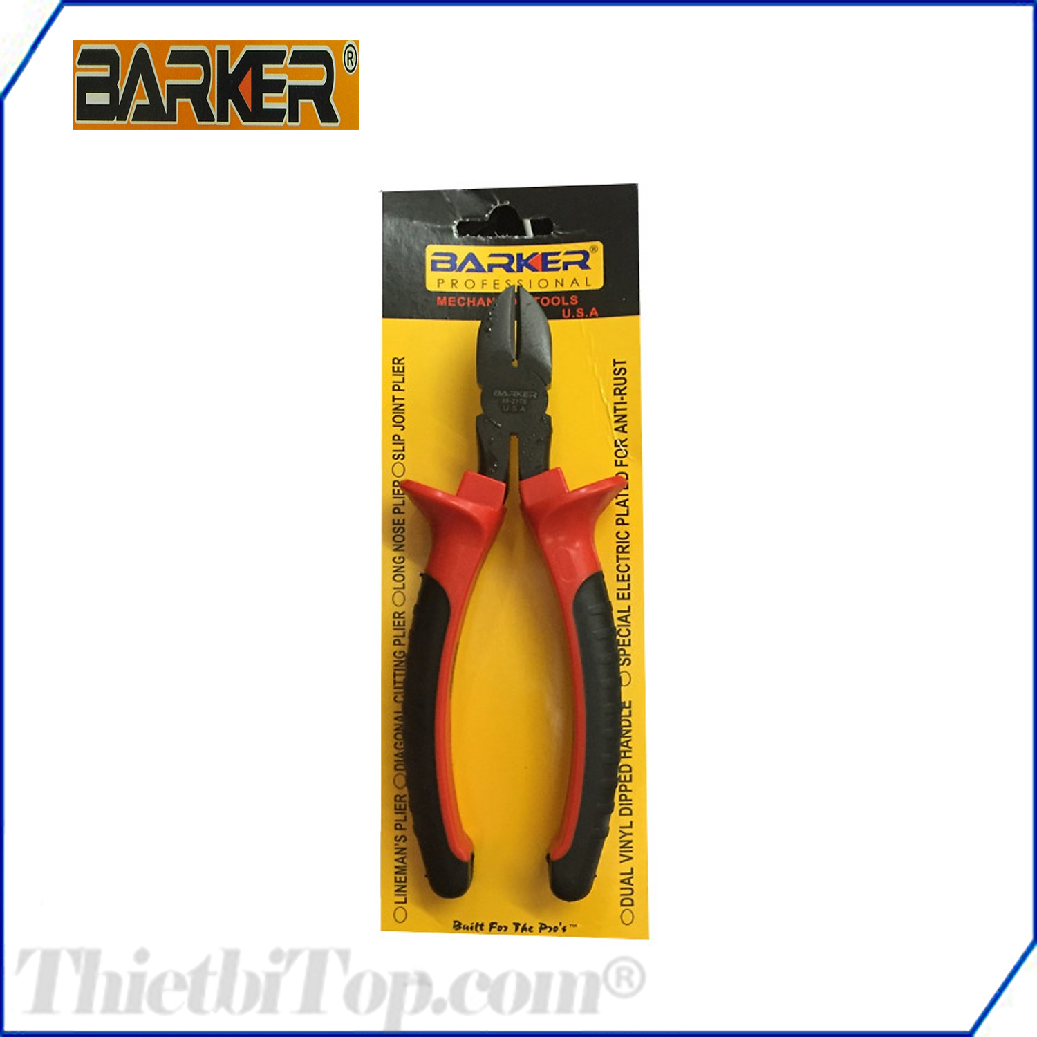 Kìm (kềm) cắt 6 đen đỏ BARKER 38-129