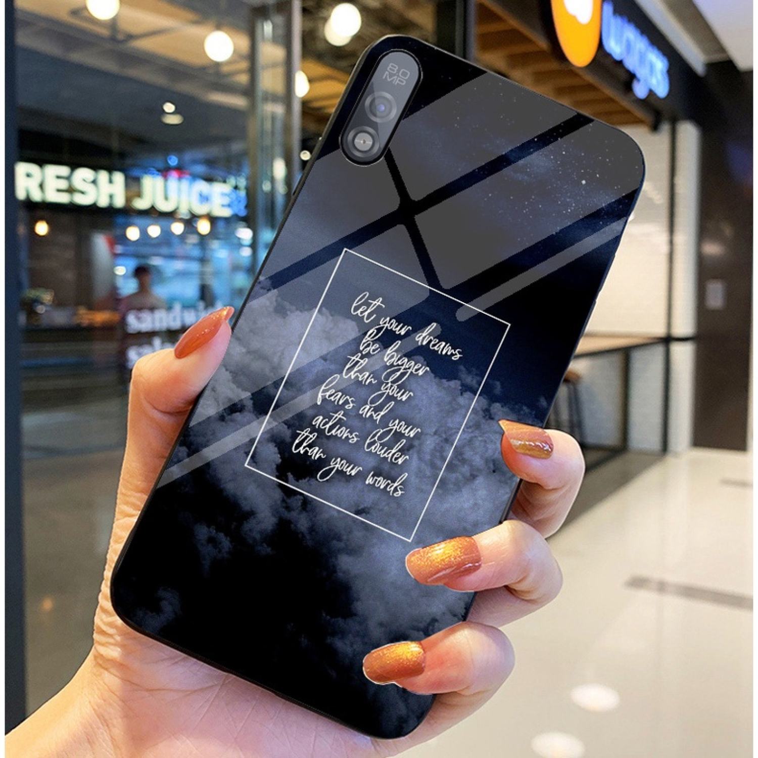 Ốp Lưng VSMART BEE 3 Ốp kính bóng cao cấp Phi Hành Gia