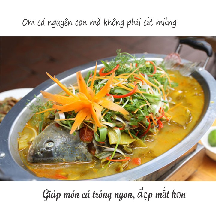 Khay om cá chếp, khay om cá inox nguyên con