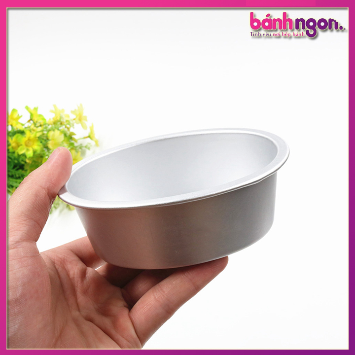 Khuôn Oval Nhôm Đúc Mini Làm Bánh Cheese Cake, Bánh Bông Lan, Hoa cúc D03-D04 (Nhôm Đúc)