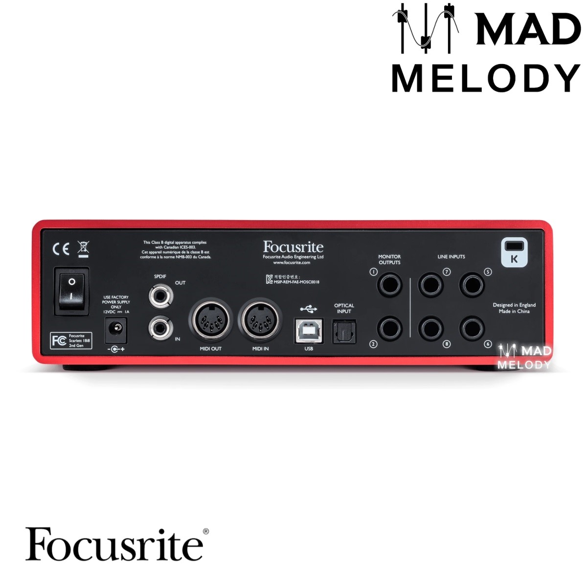 Focusrite Scarlett 18i8 USB Audio Interface (2nd Gen) [soundcard thu âm/làm nhạc chất lượng cao, đời thứ 2, NEW]