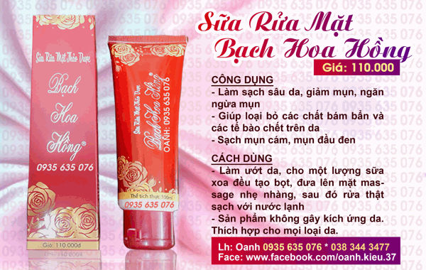 SỮA RỬA MẶT THẢO DƯỢC Bach hoa hong