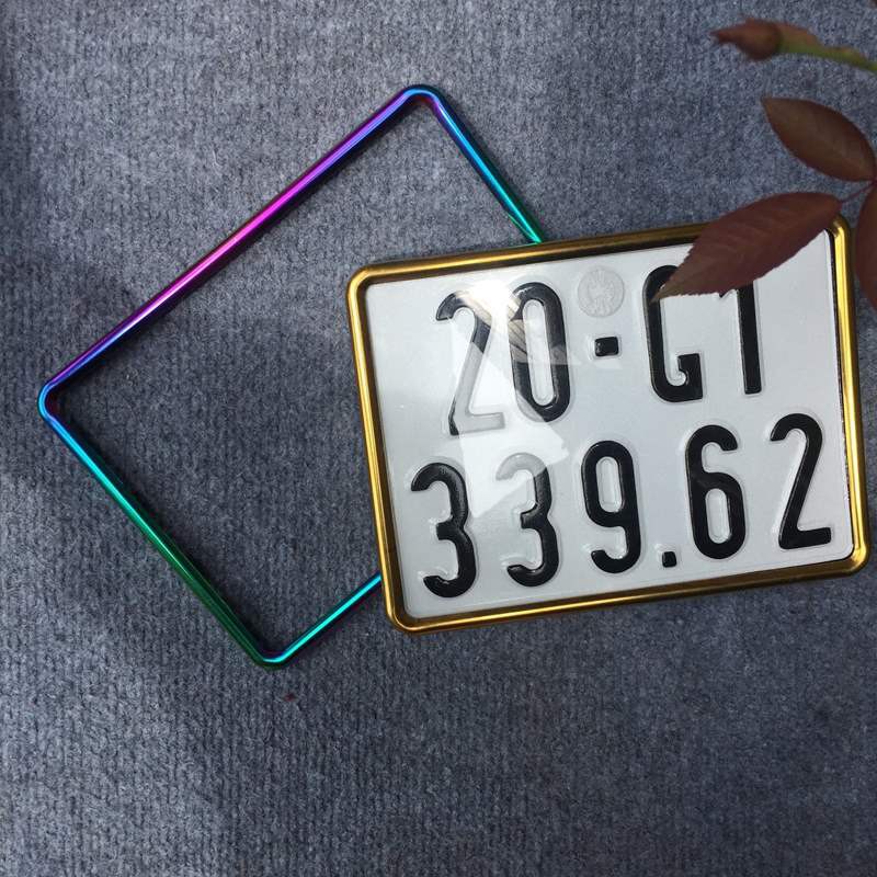 Bộ biển số Inox xi titan 7 màu (3 món : inox sau meca Viền 7 màu) Gắn mọi loại xe gắn máy,Sản Phẩm Chất Lượng, Gian Hàng Uy Tín, Giá Cả Cực Tốt, Mua Ngay.