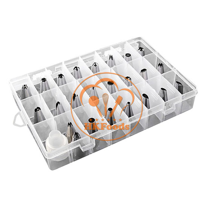 Bộ 24 đuôi bắt kem inox kèm chốt